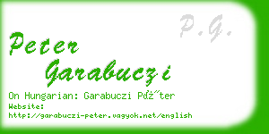 peter garabuczi business card